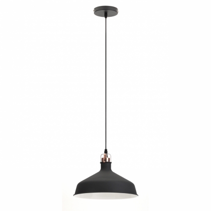 Подвесной светильник ЭРА Loft PL2 BK/RC в стиле лофт, цвет черный, мощность 60 Вт