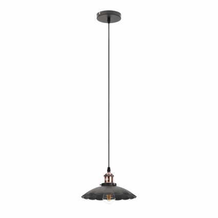 Подвесной светильник ЭРА Loft PL3 BK/RC в стиле лофт, цвет черный, мощность 60 Вт