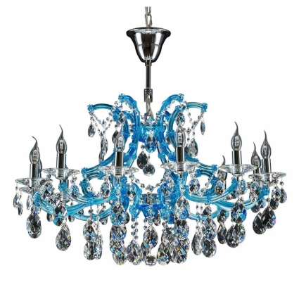 Подвесная люстра Osgona Champa Blu 698125 в стиле арт-деко, цвет голубой