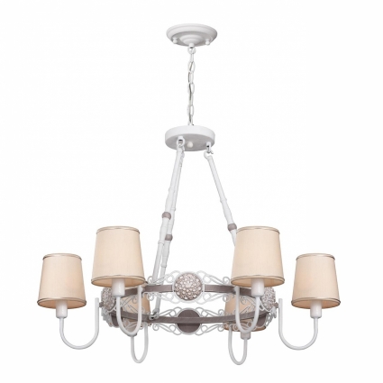 Подвесная люстра Favourite Fiona 2495-6PC в стиле прованс, цвет белый