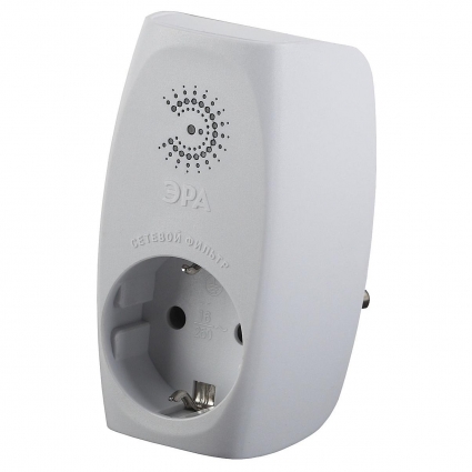 Сетевой фильтр ЭРА SF-1e-W цвет белый, мощность 3500 Вт