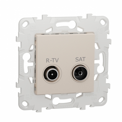 Розетка R-TV/SAT одиночная Schneider Electric Unica New NU545444 цвет бежевый