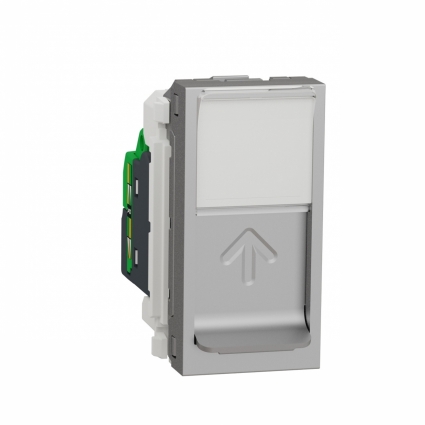 Розетка компьютерная RJ45 Schneider Electric Unica Modular Cat. 5e UTP NU341030 цвет серый