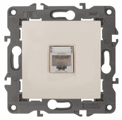 Розетка информационная RJ45 ЭРА Elegance 14-3107-02 в современном стиле