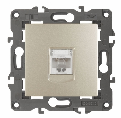 Розетка информационная RJ45 ЭРА Elegance 14-3107-04 в стиле модерн
