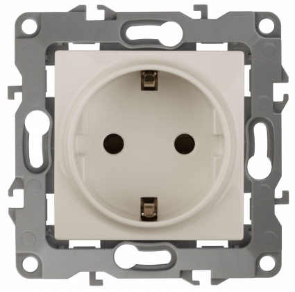 Розетка ЭРА 12 2P E Schuko со шторками 16A 250V 12-2002-02 в современном стиле