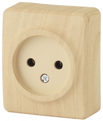 Розетка ЭРА Эксперт 2P 16A 250V 11-2201-11 в стиле кантри, цвет бежевый