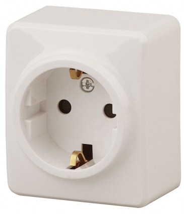 Розетка ЭРА Эксперт 2P E Schuko со шторками 16A 250V 11-2204-02 в современном стиле