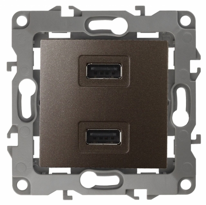 Устройство зарядное USB ЭРА 12 5V-2,1A 12-4110-13, в стиле модерн, цвет бронза