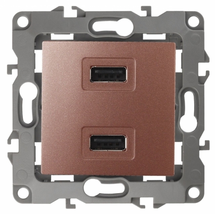 Устройство зарядное USB ЭРА 12 5V-2,1A 12-4110-14, в стиле модерн, цвет медь