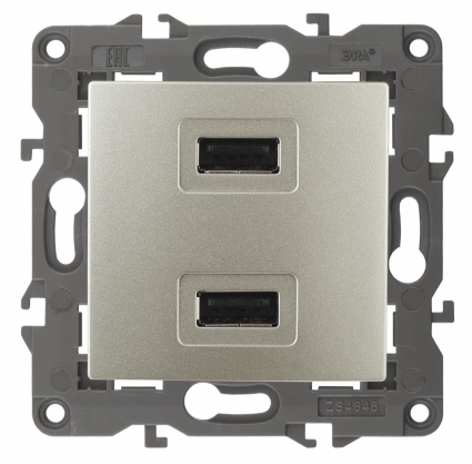 Устройство зарядное USB ЭРА Elegance 5V-2,1A 14-4110-04, в стиле модерн