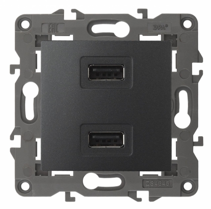 Устройство зарядное USB ЭРА Elegance 5V-2,1A 14-4110-05, в стиле Хай-тек