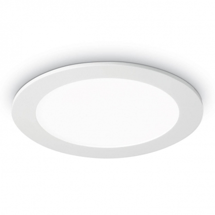 Встраиваемый светодиодный светильник Ideal Lux Groove 20W Round 4000K в современном стиле, цвет белый