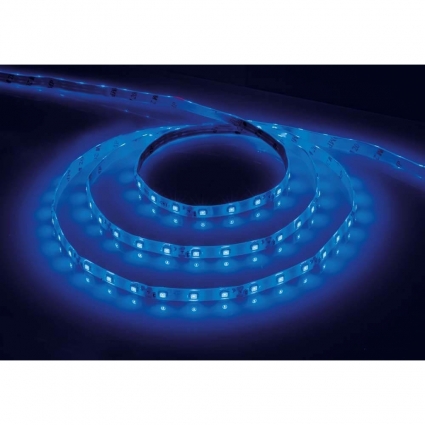 Светодиодная влагозащищенная лента Feron 4,8W/m 60LED/m 2835SMD синий 5M LS604 27677, цвет синий, мощность 24 Вт