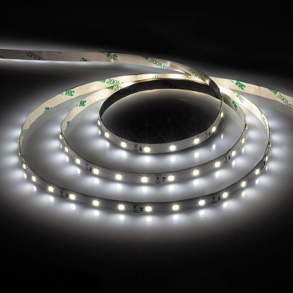 Светодиодная лента Feron 4,8W/m 60LED/m 2835SMD холодный белый 5M LS603 27603, цвет белый, мощность 24 Вт