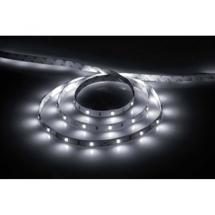 Светодиодная лента Feron 7,2W/m 30LED/m 5050SMD холодный белый 5M LS606 27641, цвет белый, мощность 36 Вт