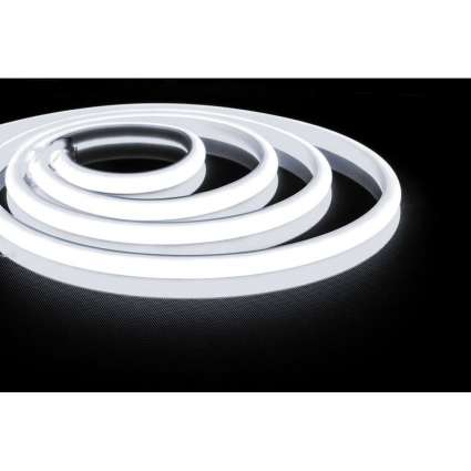 Светодиодная неоновая влагозащищенная лента Feron 14,4W/m 180LED/m 2835SMD холодный белый 5M LS651 32107, цвет белый, мощность 72 Вт