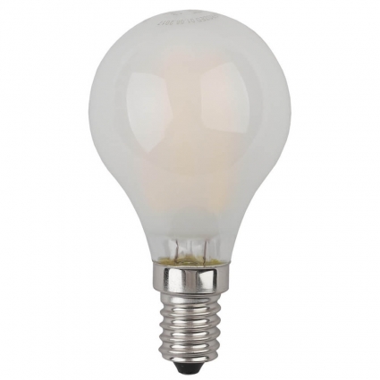 Лампа светодиодная филаментная ЭРА E14 7W 2700K матовая F-LED P45-7W-827-E14 frost