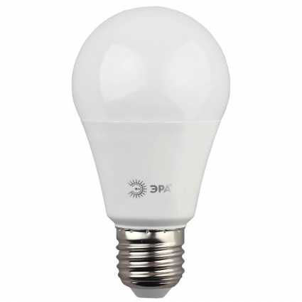 Лампа светодиодная ЭРА E27 7W 2700K матовая LED A60-7W-827-E27