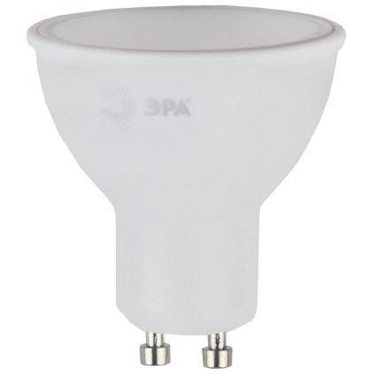 Лампа светодиодная ЭРА GU10 6W 4000K матовая LED MR16-6W-840-GU10