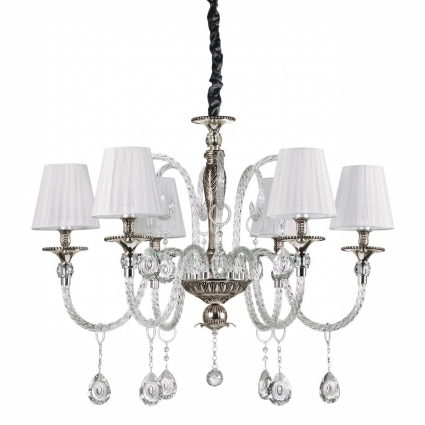 Подвесная люстра Ideal Lux Romantik SP6 цвет белый, мощность 240 Вт