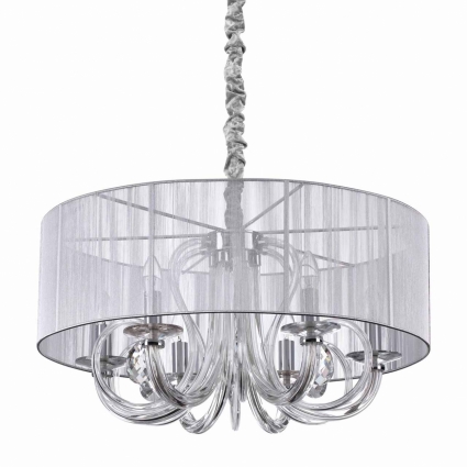 Подвесная люстра Ideal Lux Swan SP6 Argento цвет серебро, мощность 240 Вт