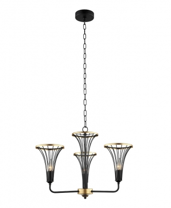 Подвесная люстра Lumien Hall Ивес 4017/3P-BK-GD цвет черный, мощность 180 Вт
