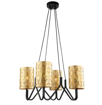 Подвесная люстра Lumien Hall Нерей 4001/4P-BK-GD цвет золотой, мощность 240 Вт