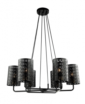 Подвесная люстра Lumien Hall Тейл 4002/6P-BK-GR цвет серый, мощность 360 Вт