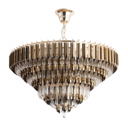 Подвесная люстра Divinare Frizzante 1683/01 LM-10 цвет золотой, мощность 600 Вт