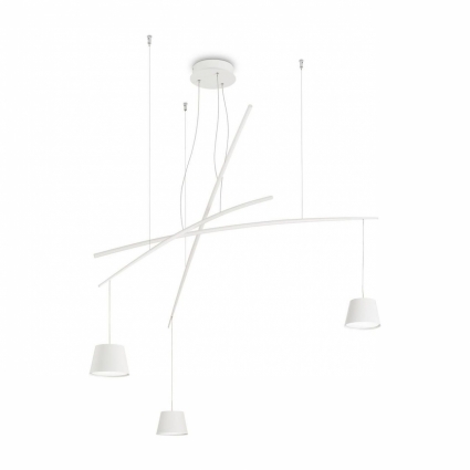 Подвесная люстра Ideal Lux Fish SP3 Bianco цвет белый, мощность 18 Вт