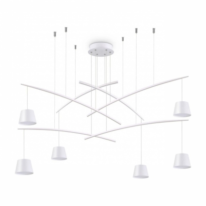Подвесная люстра Ideal Lux Fish SP6 Bianco цвет белый, мощность 36 Вт