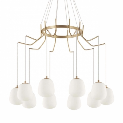 Подвесная люстра Ideal Lux Karousel SP10 цвет белый, мощность 150 Вт