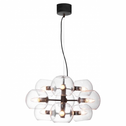 Подвесная люстра Lussole Loft Flaming GRLSP-8163 цвет черный, мощность 54 Вт