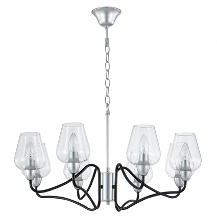Подвесная люстра Crystal Lux Raul SP8 цвет хром, мощность 480 Вт