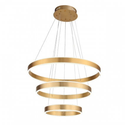 Подвесная светодиодная люстра ST Luce Onze SL944.203.03 цвет золотой, мощность 113 Вт