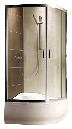 Душевой уголок Radaway Premium Plus A 80x170 прозрачное стекло четверть круга, двери раздвижные