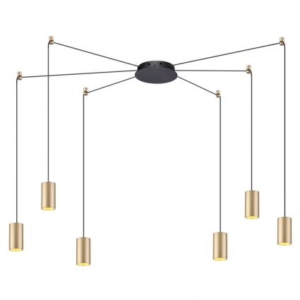 Подвесной светодиодный светильник Odeon Light Lucas 3898/6 цвет золотой, мощность 300 Вт