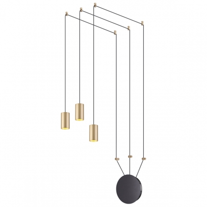Подвесной светодиодный светильник Odeon Light Lucas 3898/3 цвет золотой, мощность 150 Вт