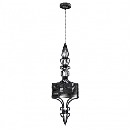 Подвесной светильник Crystal Lux Prima SP1 A Black-Silver/Black цвет черный, мощность 60 Вт