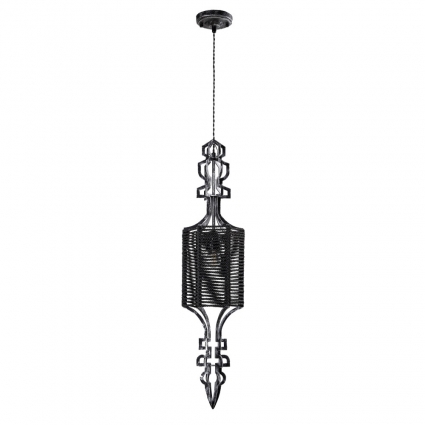 Подвесной светильник Crystal Lux Prima SP1 B Black-Silver/Black цвет черный, мощность 60 Вт