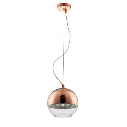 Подвесной светильник Crystal Lux Woody SP1 D200 Copper цвет медь, мощность 60 Вт