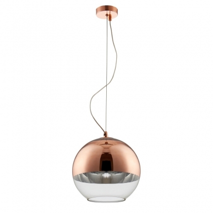Подвесной светильник Crystal Lux Woody SP1 D300 Copper цвет медь, мощность 60 Вт