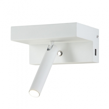 Настенный светильник Crystal Lux CLT 228W USB WH цвет белый, мощность 6 Вт