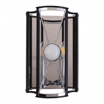 Настенный светильник Crystal Lux Tandem AP2 Chrome цвет черный, мощность 120 Вт