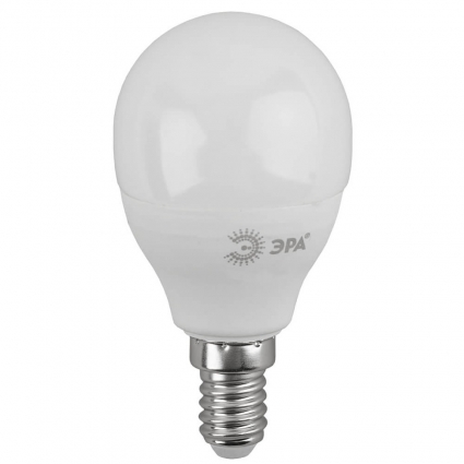 Лампа светодиодная ЭРА E14 11W 2700K матовая LED P45-11W-827-E14