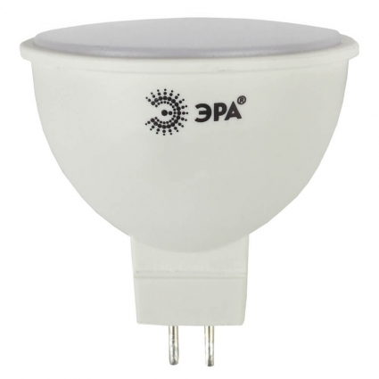 Лампа светодиодная ЭРА GU5.3 4W 2700K матовая LED MR16-4W-827-GU5.3