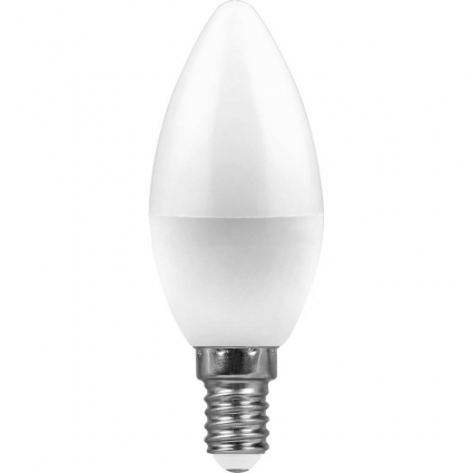 Лампа светодиодная Feron E14 11W 2700K Свеча Матовая LB-770 25941