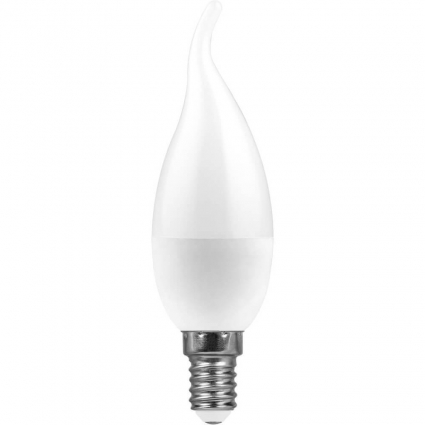 Лампа светодиодная Feron E14 11W 6400K Свеча Матовая LB-770 25952