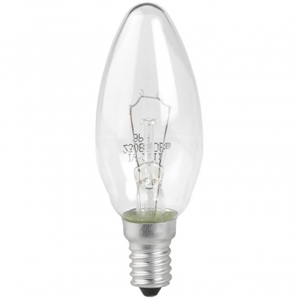 Лампа накаливания ЭРА E14 60W 2700K прозрачная ДС 60-230-E14-CL